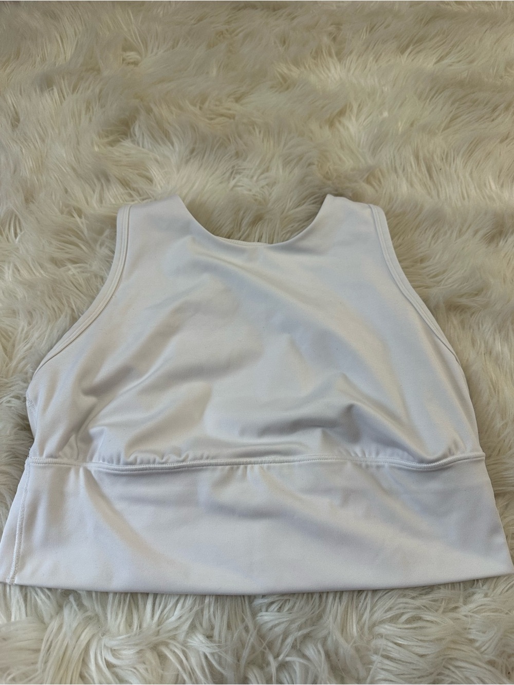 all in motion White Performance Tank with Built-In Shelf
